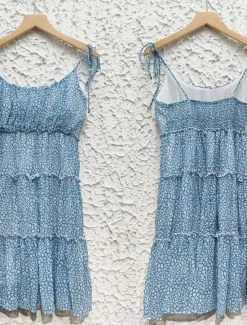 Hot Women's Casual Dress Slip Dress Floral Polka Dot Ruffle Backless Strap Mini Dress Stylish Casual Daily Vacation Sleeveless Summer Women Sundresses