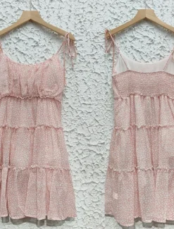 Hot Women's Casual Dress Slip Dress Floral Polka Dot Ruffle Backless Strap Mini Dress Stylish Casual Daily Vacation Sleeveless Summer Women Sundresses