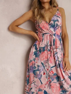 Discount Women's Casual Dress Slip Dress Floral Backless Print Strap Long Dress Maxi Dress Hawaiian Vacation Beach Sleeveless Summer Women Vacation Dresses
