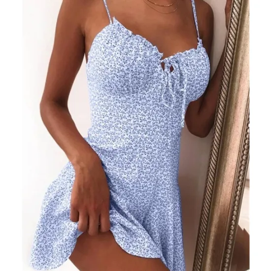 Discount Women's Casual Dress Sundress Floral Dress Mini Dress Dark Yellow Light Pink White Sleeveless Floral Lace up Spring Summer Spaghetti Strap Hot Vacation Weekend Slim 2023 S M L XL XXL 3XL 4XL 5XL Women Sundresses