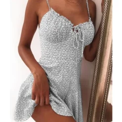 Discount Women's Casual Dress Sundress Floral Dress Mini Dress Dark Yellow Light Pink White Sleeveless Floral Lace up Spring Summer Spaghetti Strap Hot Vacation Weekend Slim 2023 S M L XL XXL 3XL 4XL 5XL Women Sundresses
