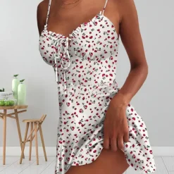 Discount Women's Casual Dress Sundress Floral Dress Mini Dress Dark Yellow Light Pink White Sleeveless Floral Lace up Spring Summer Spaghetti Strap Hot Vacation Weekend Slim 2023 S M L XL XXL 3XL 4XL 5XL Women Sundresses