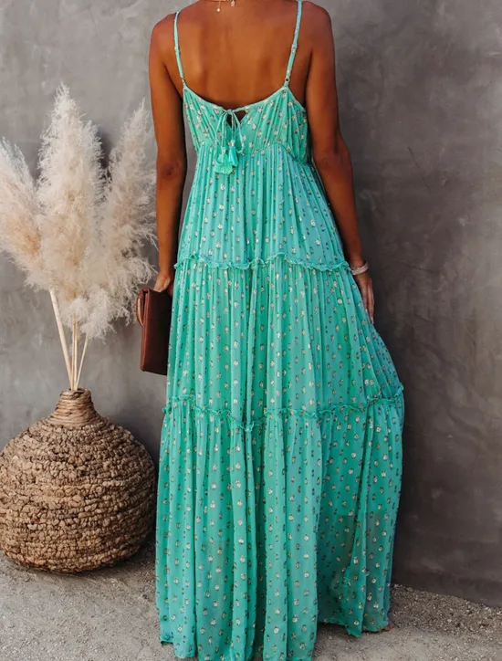 Outlet Women's Casual Dress Sundress Slip Dress Leopard Backless Print Strap Long Dress Maxi Dress Vacation Beach Sleeveless Summer Women Vacation Dresses