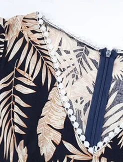 Clearance Women's Casual Dress Swing Dress Tank Dress Floral Leaf Print Asymmetrical Hem V Neck Long Dress Maxi Dress Stylish Casual Daily Date Sleeveless Summer Women Vacation Dresses