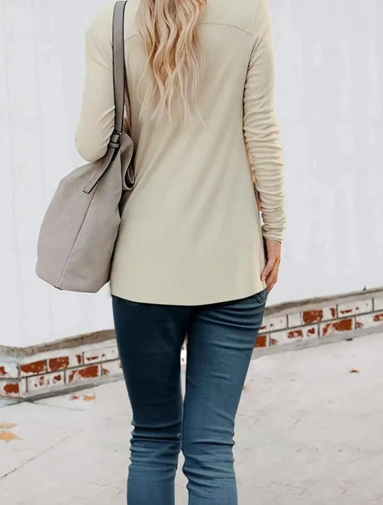 Clearance Women's Casual Jacket Breathable Comfortable Buttons Pocket Casual Plain Vacation Street Casual Daily Wear Single Breasted Regular V Neck Regular Fit Long Sleeve Outerwear White Pink Khaki Summer Women Jackets|Coats & Trench Coats