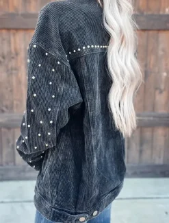 Hot Women's Casual Jacket Dailywear Button Solid Color Comfortable Stylish Regular Fit Outerwear Long Sleeve Fall Black S Women Jackets
