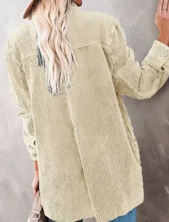 Best Women's Casual Jacket Outdoor Street Daily Wear Fall Winter Regular Coat Regular Fit Thermal Warm Breathable Stylish Casual Jacket Long Sleeve Plain with Pockets Pink Women Jackets