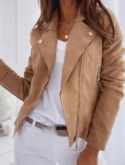 Clearance Women's Casual Jacket Outdoor Street Daily Wear Fall Winter Short Coat Regular Fit Thermal Warm Breathable Stylish Casual Jacket Long Sleeve Plain with Pockets Black Blue Khaki Women Jackets