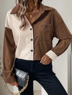 Women's Casual Jacket Outdoor Street Daily Wear Fall Winter Regular Coat Regular Fit Thermal Warm Breathable Stylish Casual Jacket Long Sleeve Plain with Pockets Women Jackets