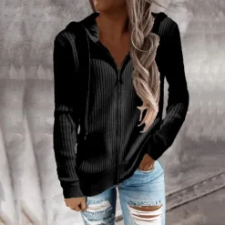 Online Women's Casual Jacket Sport Jacket Textured Jackets Vacation Street Daily Wear Spring Fall Regular Coat Regular Fit Thermal Warm Breathable Stylish Sporty Chic & Modern Jacket Long Sleeve Pure Color Women Jackets