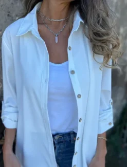 Best Women's Casual Jacket Warm Breathable Buttons Casual Plain Vacation Street Daily Wear Going out Single Breasted Long Lapel Regular Fit Long Sleeve Outerwear Black White Khaki Spring Fall Women Jackets