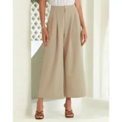 Sale Women's Casual Straight Office Business Pants with Pockets Women Pants