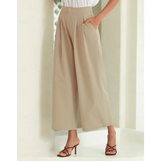 Sale Women's Casual Straight Office Business Pants with Pockets Women Pants