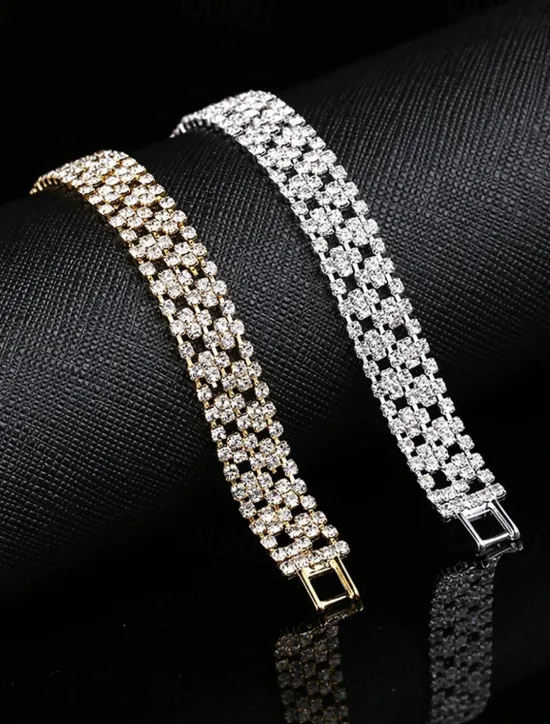 Best Women's Chain Bracelet Classic Wedding Fashion Personalized Simple Copper Bracelet Jewelry Silver / Gold For Office Sport Date Mother's Day Festival Women Trendy Jewelry