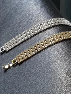 Best Women's Chain Bracelet Classic Wedding Fashion Personalized Simple Copper Bracelet Jewelry Silver / Gold For Office Sport Date Mother's Day Festival Women Trendy Jewelry