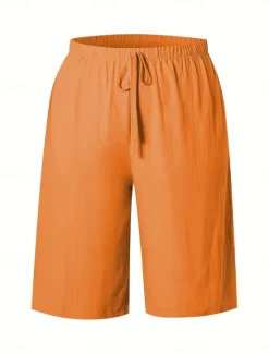 Sale Women's Chinos Bermuda shorts Vacation Fashion Basic Knee Length High Waist Plain Pocket Elastic Waistband Comfy Soft Comfortable Micro-elastic Outdoor Street Army Green Navy Black White Summer Spring Women Shorts