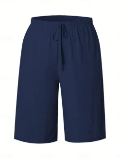Sale Women's Chinos Bermuda shorts Vacation Fashion Basic Knee Length High Waist Plain Pocket Elastic Waistband Comfy Soft Comfortable Micro-elastic Outdoor Street Army Green Navy Black White Summer Spring Women Shorts