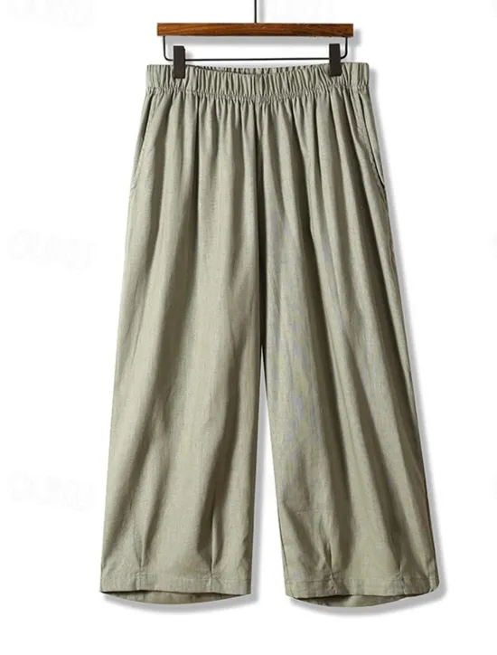 Sale Women's Chinos Fashion Basic Full Length Medium Waist Plain Pocket Comfort Outdoor Inelastic Vacation Street Daily Earth Yellow Violet White Army Green Summer Spring Loose Fit Women Pants|Pants