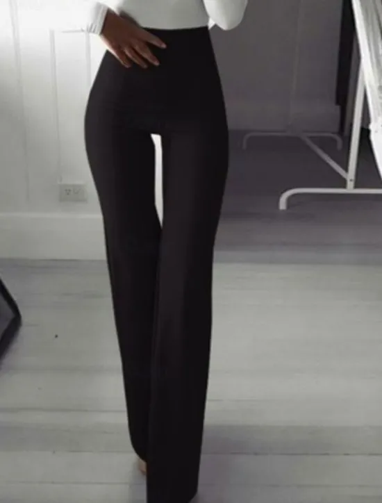 Outlet Women's Chinos Leggings Fashion Streetwear Full Length High Waist Plain Comfy Soft Comfortable Stretchy Formal Vacation Street Wine Black White Blue Spring Fall Winter Slim Fit Women Leggings