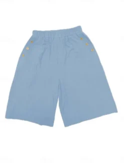 Hot Women's Chinos Shorts Fashion Streetwear Basic Knee Length High Waist Plain Pocket Elastic Waistband Comfy Soft Comfortable Micro-elastic Outdoor Street Dark-Gray Navy Black White Summer Spring Loose Women Shorts