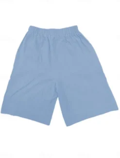 Hot Women's Chinos Shorts Fashion Streetwear Basic Knee Length High Waist Plain Pocket Elastic Waistband Comfy Soft Comfortable Micro-elastic Outdoor Street Dark-Gray Navy Black White Summer Spring Loose Women Shorts