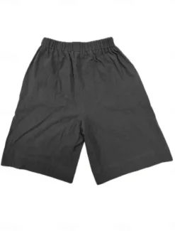 Hot Women's Chinos Shorts Fashion Streetwear Basic Knee Length High Waist Plain Pocket Elastic Waistband Comfy Soft Comfortable Micro-elastic Outdoor Street Dark-Gray Navy Black White Summer Spring Loose Women Shorts