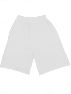 Hot Women's Chinos Shorts Fashion Streetwear Basic Knee Length High Waist Plain Pocket Elastic Waistband Comfy Soft Comfortable Micro-elastic Outdoor Street Dark-Gray Navy Black White Summer Spring Loose Women Shorts