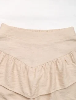 Discount Women's Chinos Shorts Fashion Streetwear Short High Waist Plain Ruffle Comfy Soft Comfortable Micro-elastic Outdoor Street Summer Regular Fit Women Shorts
