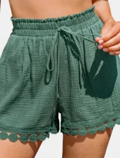 Women's Chinos Shorts Streetwear Ethnic Style Basic Short High Waist Plain Pocket Elastic Waistband Comfy Soft Comfortable Micro-elastic Outdoor Vacation Street Black White Pink Blue Summer Regular Women Shorts