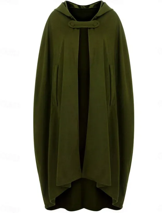 Sale Women's Cloak / Capes Overcoat Long Pea Coat Windproof Warm Winter Coat Stylish Classic Style Casual Jacket 3/4 Length Sleeve Oversize Black Blue Army Green Women Coats & Trench Coats