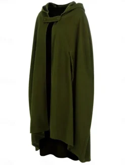 Sale Women's Cloak / Capes Overcoat Long Pea Coat Windproof Warm Winter Coat Stylish Classic Style Casual Jacket 3/4 Length Sleeve Oversize Black Blue Army Green Women Coats & Trench Coats