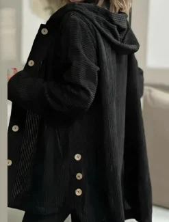Women's Coat Outdoor Street Daily Wear Fall Winter Regular Coat Regular Fit Thermal Warm Breathable Stylish Casual Jacket Long Sleeve Plain with Pockets Black White Wine Women Puffers & Parka