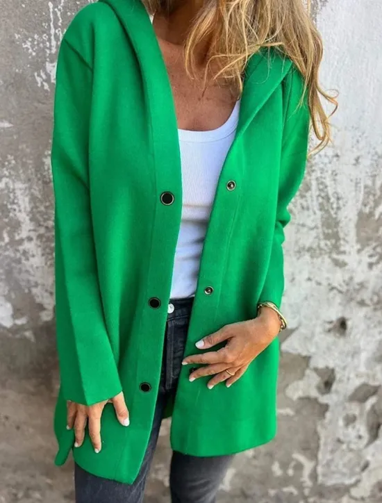 Hot Women's Coat Outdoor Street Daily Wear Fall Winter Regular Coat Regular Fit Thermal Warm Breathable Stylish Casual Jacket Long Sleeve Plain with Pockets Black Red Green Women Coats & Trench Coats