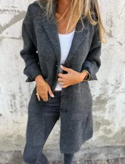 Hot Women's Coat Outdoor Street Daily Wear Fall Winter Long Coat Regular Fit Thermal Warm Breathable Stylish Casual Jacket Long Sleeve Plain with Pockets Pink Brown Green Women Coats & Trench Coats