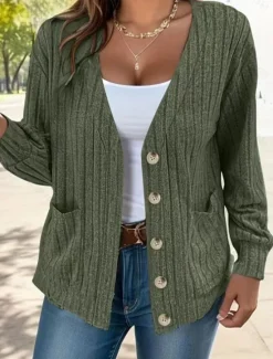 Women's Coat Outdoor Street Daily Wear Fall Winter Short Coat Regular Fit Thermal Warm Breathable Stylish Casual Jacket Long Sleeve Plain with Pockets Black Green Gray Women Jackets