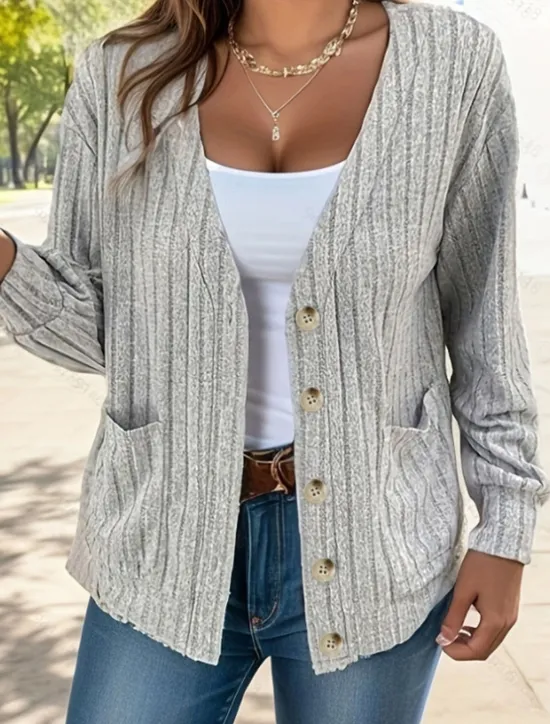 Women's Coat Outdoor Street Daily Wear Fall Winter Short Coat Regular Fit Thermal Warm Breathable Stylish Casual Jacket Long Sleeve Plain with Pockets Black Green Gray Women Jackets