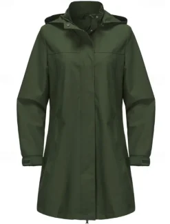 Discount Women's Coat Street Daily Wear Vacation Fall Winter Regular Coat Regular Fit Warm Breathable Casual Jacket Long Sleeve non-printing Solid Color Drawstring Black White Blue Women Jackets