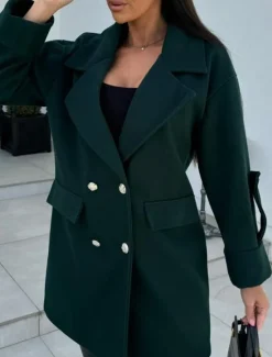 Discount Women's Coat Trench Coat Street Daily Wear Vacation Fall Winter Long Coat Loose Fit Warm Stylish Casual Jacket Long Sleeve Solid Color with Pockets Black White Army Green Women Jackets