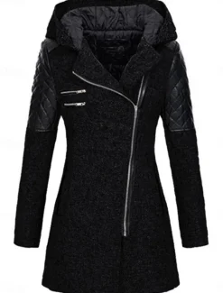 Clearance Women's Coat Trench Coat Street Daily Wear Vacation Fall Winter Long Coat Regular Fit Warm Breathable Stylish Casual Street Style Jacket Long Sleeve Plain with Pockets Black Wine Blue Women Coats & Trench Coats