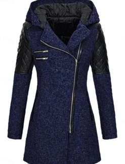 Clearance Women's Coat Trench Coat Street Daily Wear Vacation Fall Winter Long Coat Regular Fit Warm Breathable Stylish Casual Street Style Jacket Long Sleeve Plain with Pockets Black Wine Blue Women Coats & Trench Coats