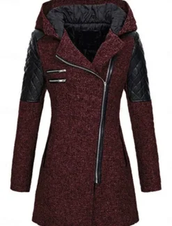 Clearance Women's Coat Trench Coat Street Daily Wear Vacation Fall Winter Long Coat Regular Fit Warm Breathable Stylish Casual Street Style Jacket Long Sleeve Plain with Pockets Black Wine Blue Women Coats & Trench Coats