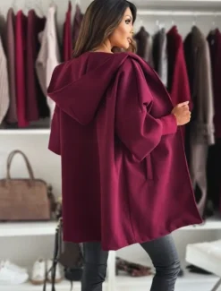 Best Women's Coat Warm Comfortable Buttons Elegant Solid Color Casual Daily Single Breasted Lapel Regular Fit Long Sleeve Outerwear Black Wine Khaki Winter Women Coats & Trench Coats