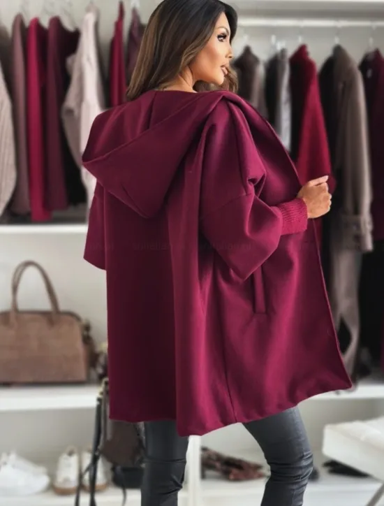 Best Women's Coat Warm Comfortable Buttons Elegant Solid Color Casual Daily Single Breasted Lapel Regular Fit Long Sleeve Outerwear Black Wine Khaki Winter Women Coats & Trench Coats