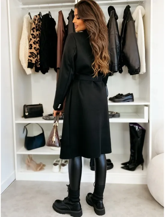 Best Women's Coat Warm Comfortable Buttons With Belt Elegant Solid Color Casual Daily Double Breasted Lapel Regular Fit Long Sleeve Outerwear Black Red Apricot Winter Women Coats & Trench Coats