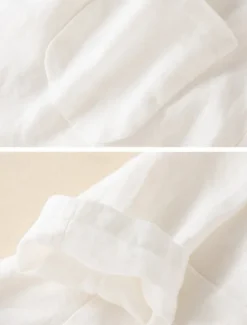 New Women's Cotton Linen Blazer Comfortable Breathable Pocket Casual Plain Office Street Casual Daily Wear Single Breasted Regular Turndown Regular Fit Long Sleeve Outerwear White Green Beige Summer Women Shirts|Blazers & Suits