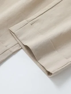 New Women's Cotton Linen Pants Chinos Pants Trousers Basic Casual Long High Waist Plain Pocket Elastic Drawstring Design High Cut Breathability Soft Micro-elastic Street Daily Wear Black White Green Khaki Women Pants