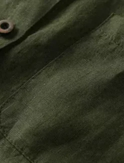 Best Women's Cotton Linen Shirts Solid Color Stylish Basic Casual Long Sleeve Shirt Collar Long Tops Daily Buttons White Army Green Khaki Summer Fall Women Shirts