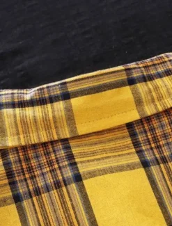 Sale Women's Cotton Linen Shirt Plaid Basic Casual Long Sleeve Shirt Collar Regular Tops Daily Buttons Pocket Print Yellow Red Green Summer Women Shirts