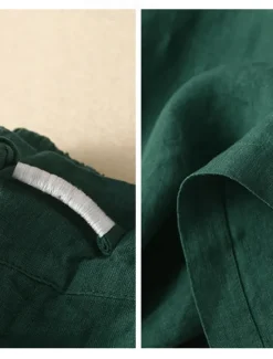 Best Women's Cotton Linen Shorts Shorts Casual Daily Short Plain Drawstring Side Pockets Breathability Comfortable Inelastic Weekend White Pink Green Khaki Summer Regular Fit Women Pants