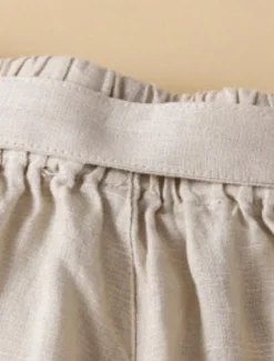 Discount Women's Cotton Linen Shorts Shorts Slacks Casual Short Natural Plain Pocket Elastic Waist Outdoor Comfortable Vacation Holiday Apricot Black White Blue Summer Regular Fit Women Pants